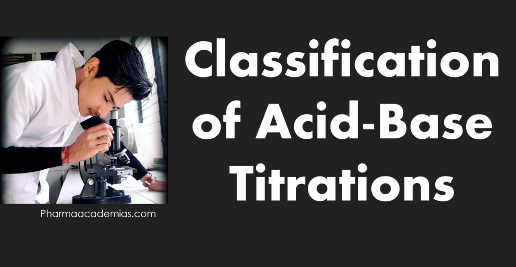 Classification of AcidBase Titrations Pharmaacademias