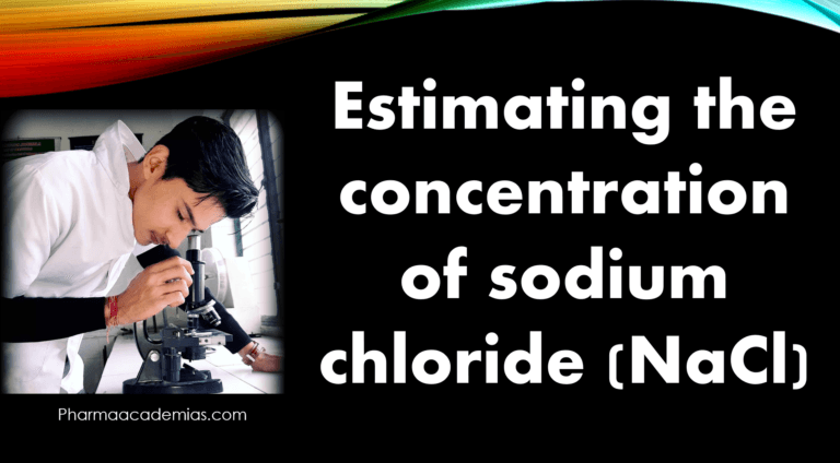 Estimating the concentration of sodium chloride (NaCl)