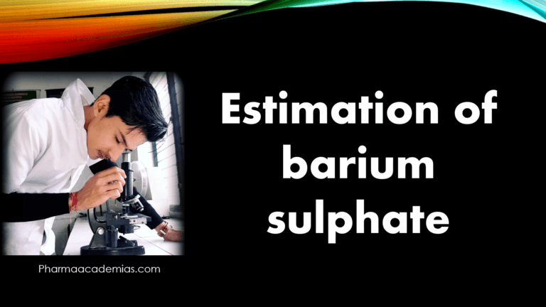 Estimation of Barium Sulfate (BaSO4)