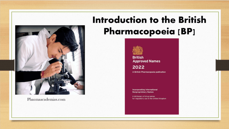 Introduction to the British Pharmacopoeia (BP)