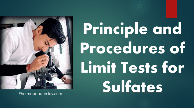 Principle and Procedures of Limit Tests for Sulfates