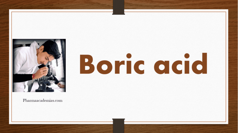 Boric acid- Ues, Storage