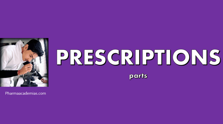 PRESCRIPTIONS – Parts