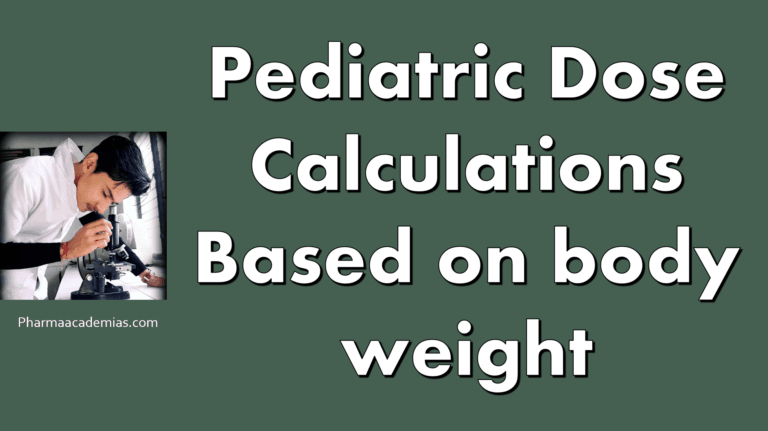 Pediatric dose calculations based on body weight