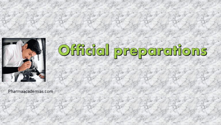 Official preparations