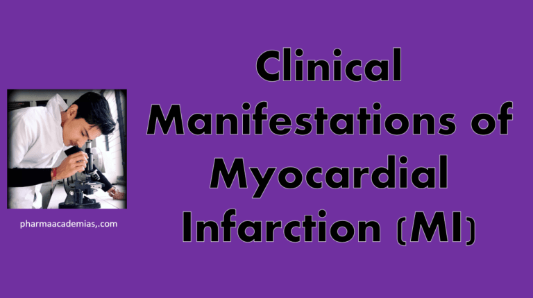 Clinical Manifestations of Myocardial Infarction (MI)