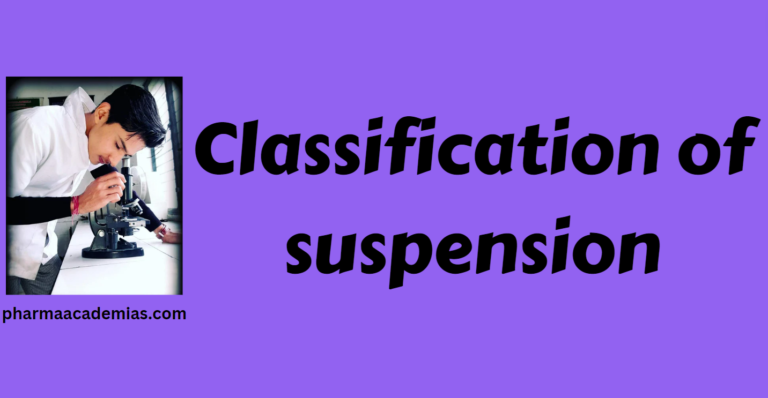 Classification of suspension
