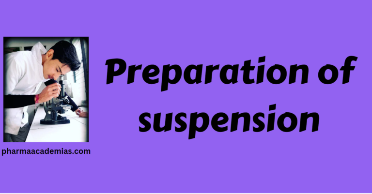 Preparation of suspension