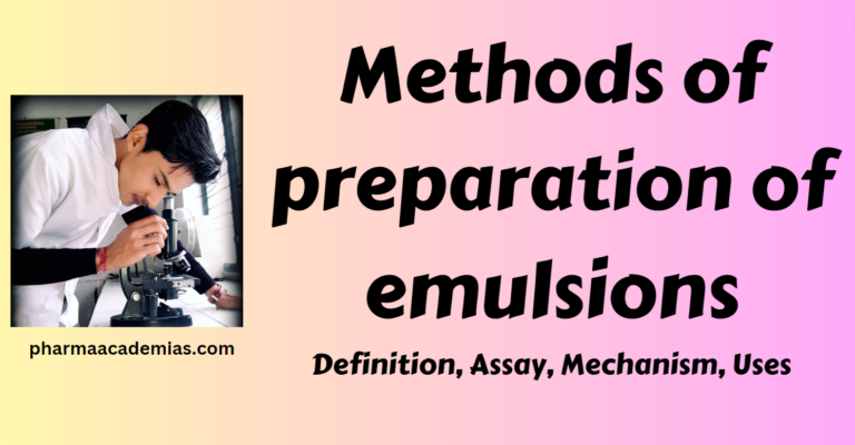 Methods of preparation of emulsions