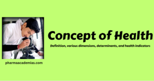 Read more about the article Concept of Health- Definition, various dimensions, determinants, and health indicators