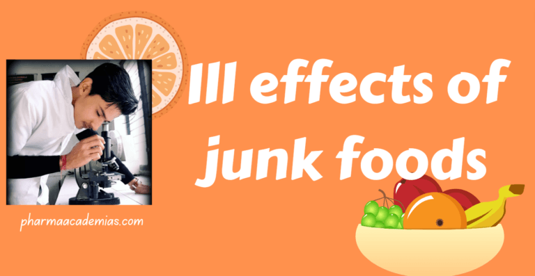 Ill effects of junk foods