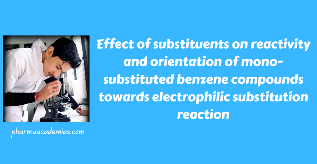 Screenshot 2023 12 16 191820 Effect of substituents on reactivity and orientation of mono-substituted benzene compounds towards electrophilic substitution reaction
