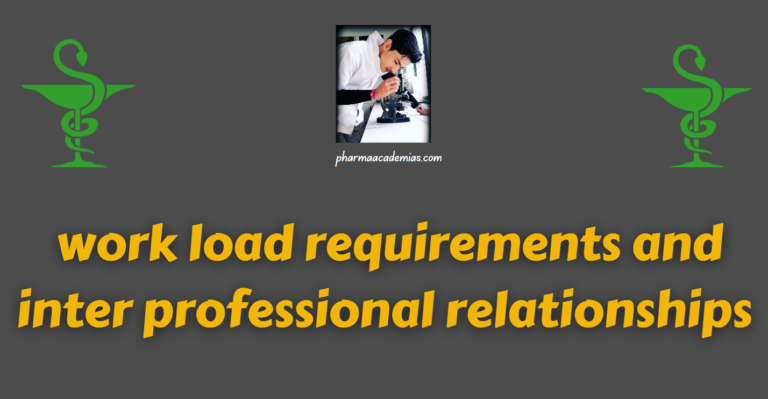 Workload Requirements in Hospital Pharmacy