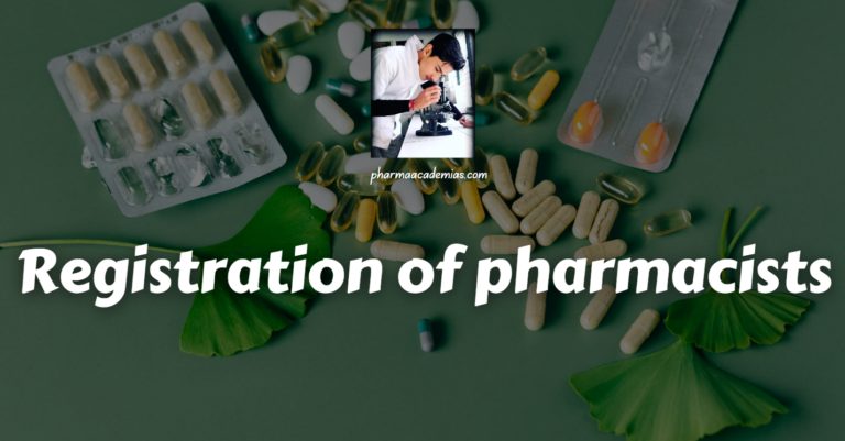 Registration of pharmacists