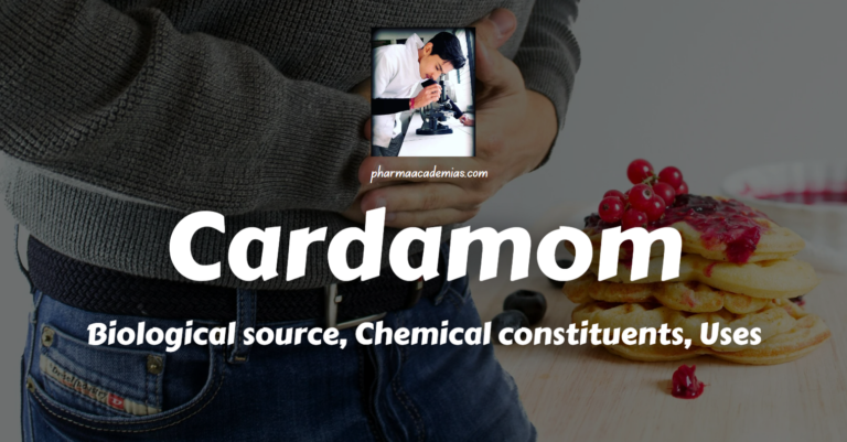 Cardamom: Biological source, Chemical constituents, Uses