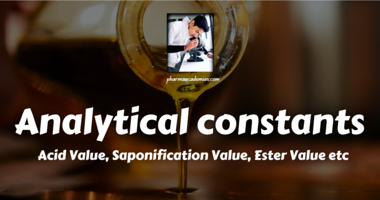 Analytical constants