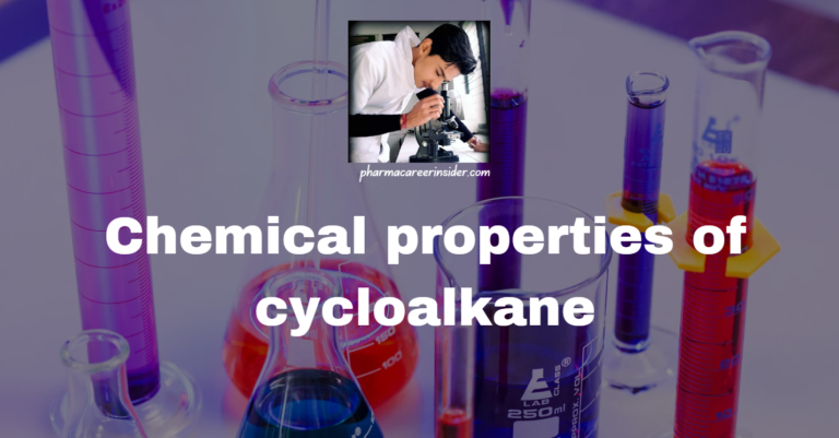 Chemical properties of cycloalkane