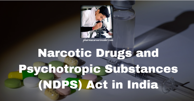 Narcotic Drugs and Psychotropic Substances (NDPS) Act in India