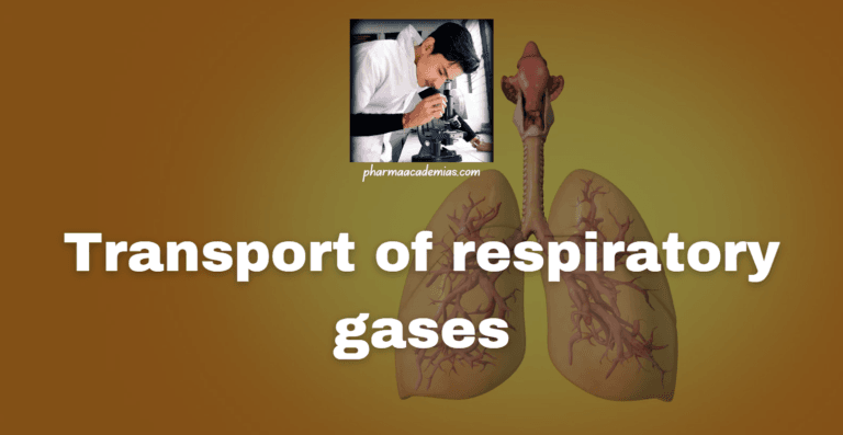 Transport of respiratory gases