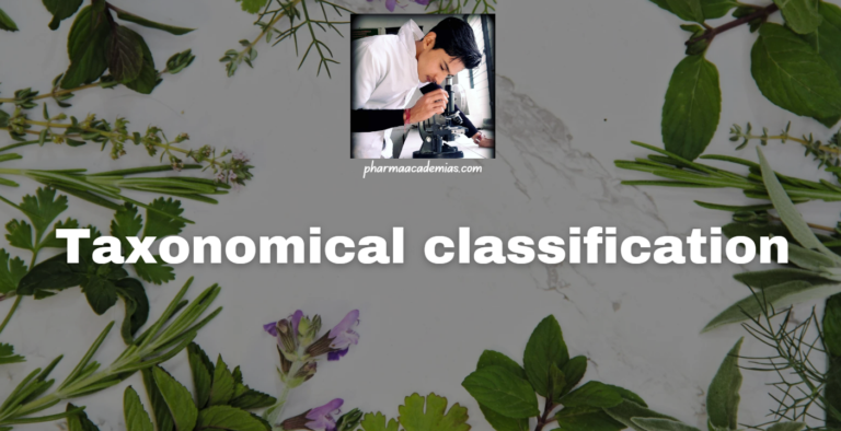 Taxonomical classification of Drugs