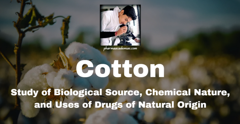Cotton: Study of Biological Source, Chemical Nature, and Uses of Drugs of Natural Origin