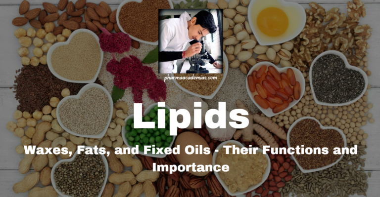 Lipids: Waxes, Fats, and Fixed Oils – Their Functions and Importance