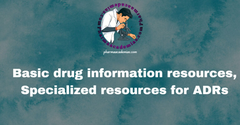 Basic drug information resources