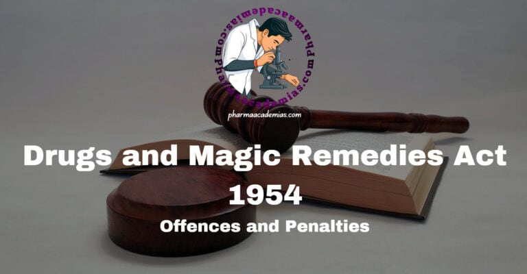 Drugs and Magic Remedies Act 1954: Offences and Penalties