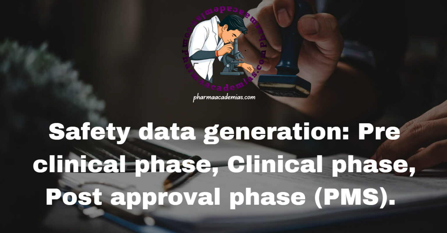 Safety Data Generation in Drug Development - Pharmaacademias