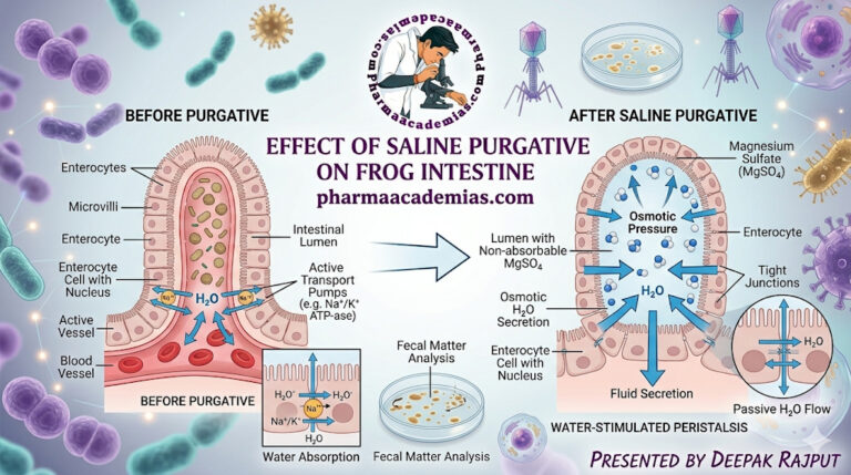 Effect of Saline Purgative on Frog Intestine