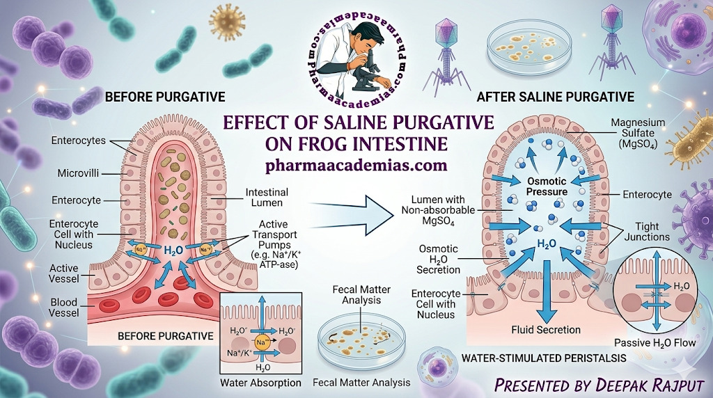 Effect of Saline Purgative on Frog Intestine