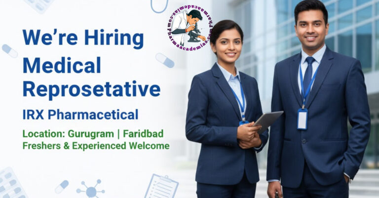 Job Opportunity: Medical Representative