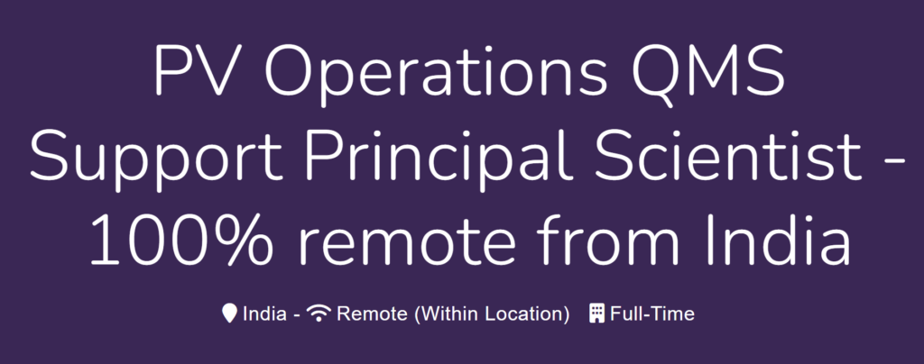 Pharmacovigilance job