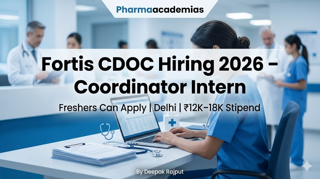 Fortis CDOC Hiring Coordinator Intern Delhi 2026