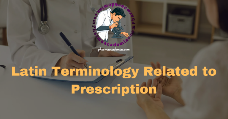 Latin Terminology Related to Prescription