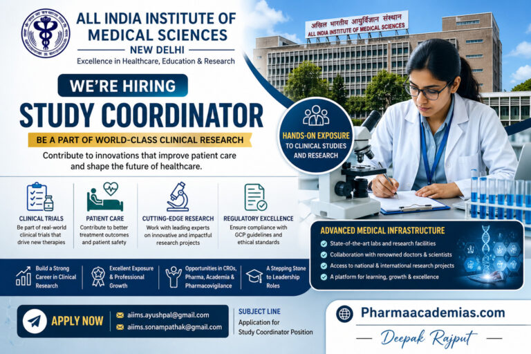 Study Coordinator job at AIIMS