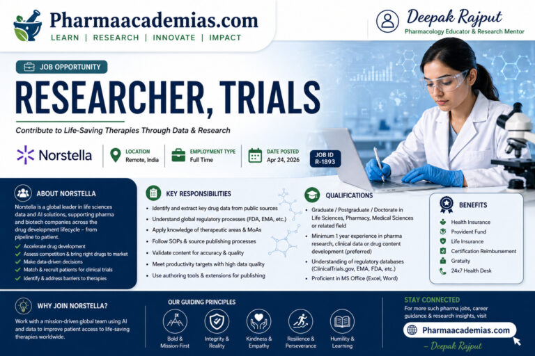 Researcher job at Norstella