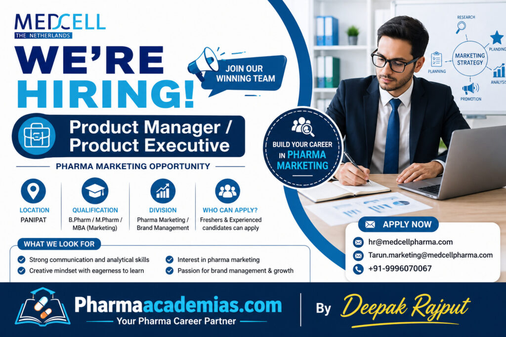 Career Opportunity for Pharmacy graduates