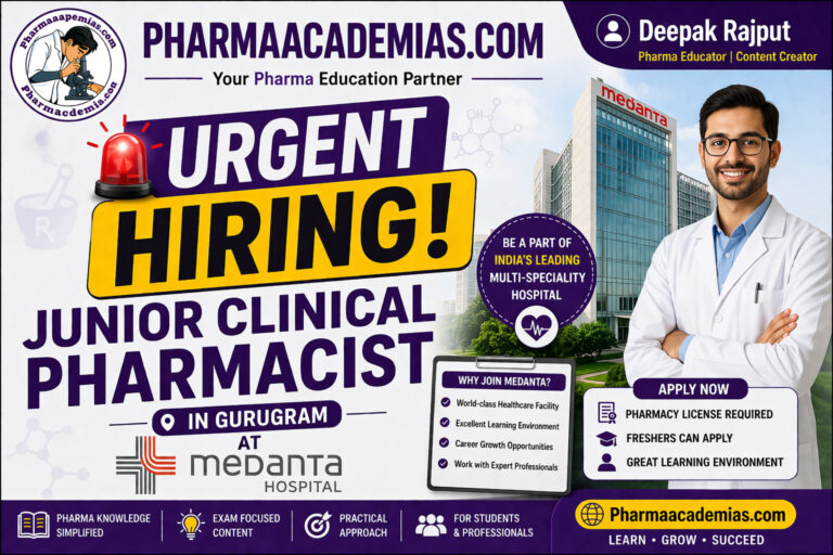 Junior Clinical Pharmacist Job