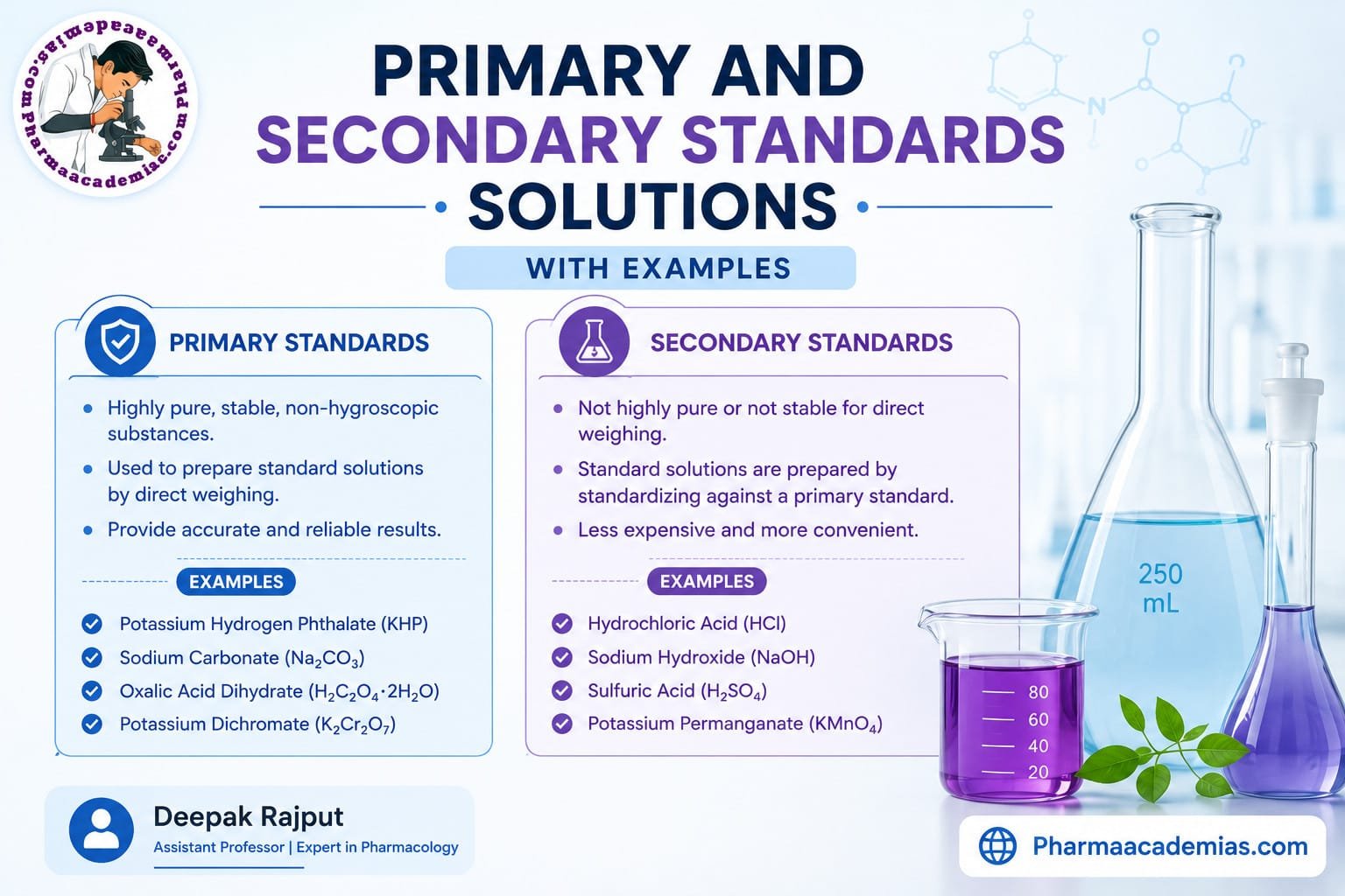 Primary and Secondary Standards Solutions