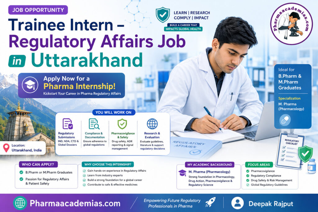 Regulatory Affairs Trainee Intern