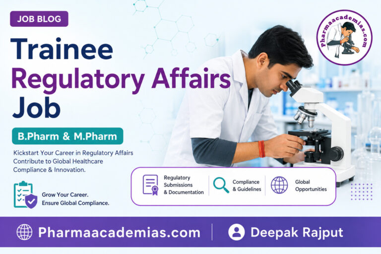 Trainee Regulatory Affairs Job