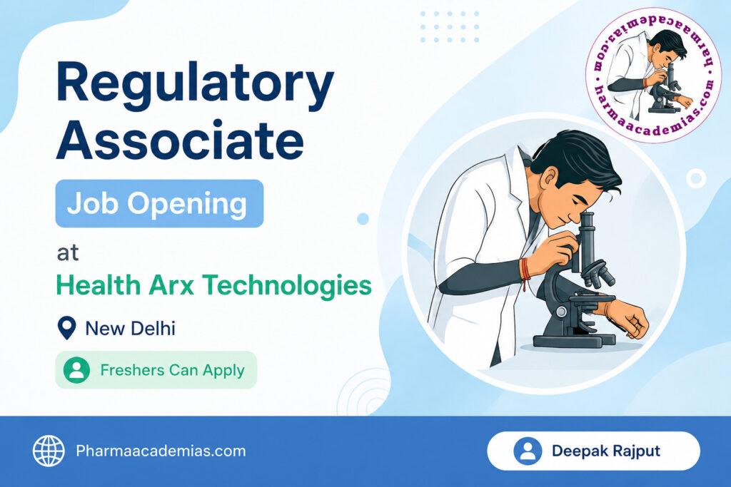 Regulatory Associate Job New Delhi