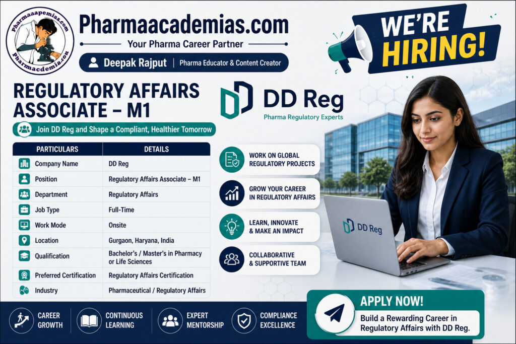 Regulatory Affairs Associate Job