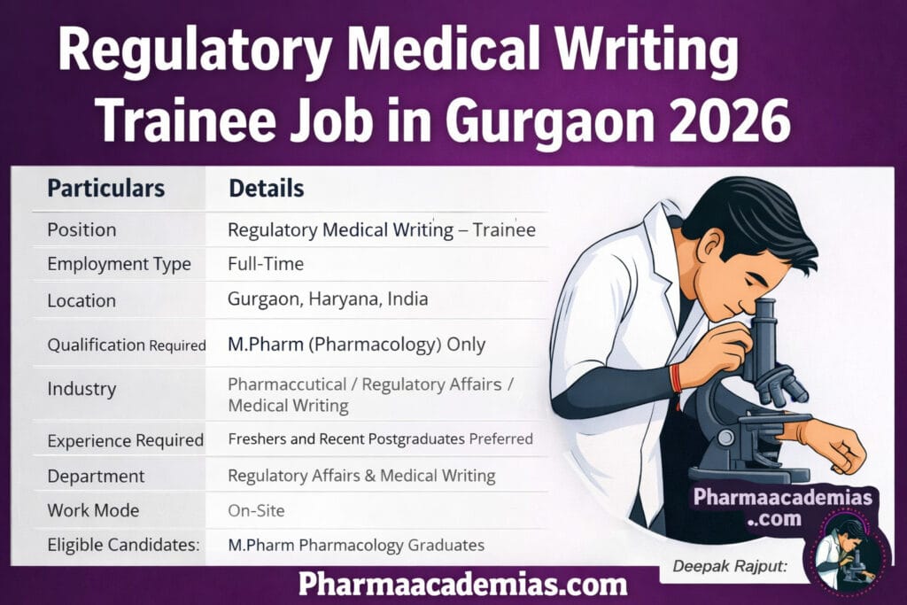 Regulatory Medical Writing Trainee Job
