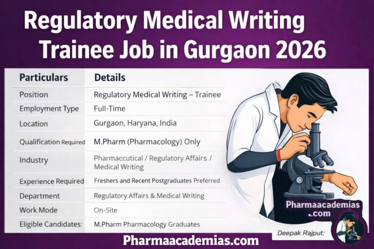 Regulatory Medical Writing Trainee Job