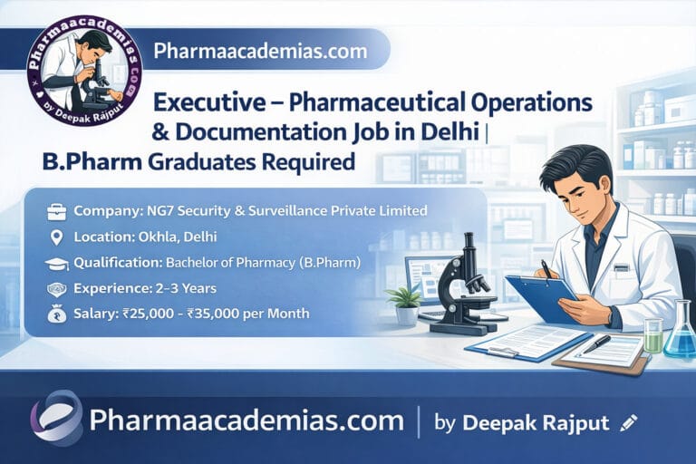 Pharmaceutical Operations & Documentation Executive