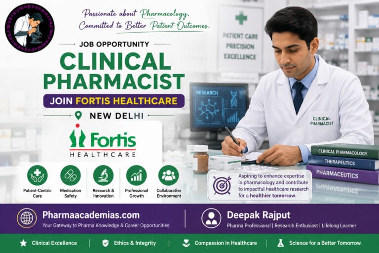 Clinical Pharmacist Jobs in New Delhi