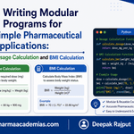 Modular Programs for Simple Pharmaceutical Applications