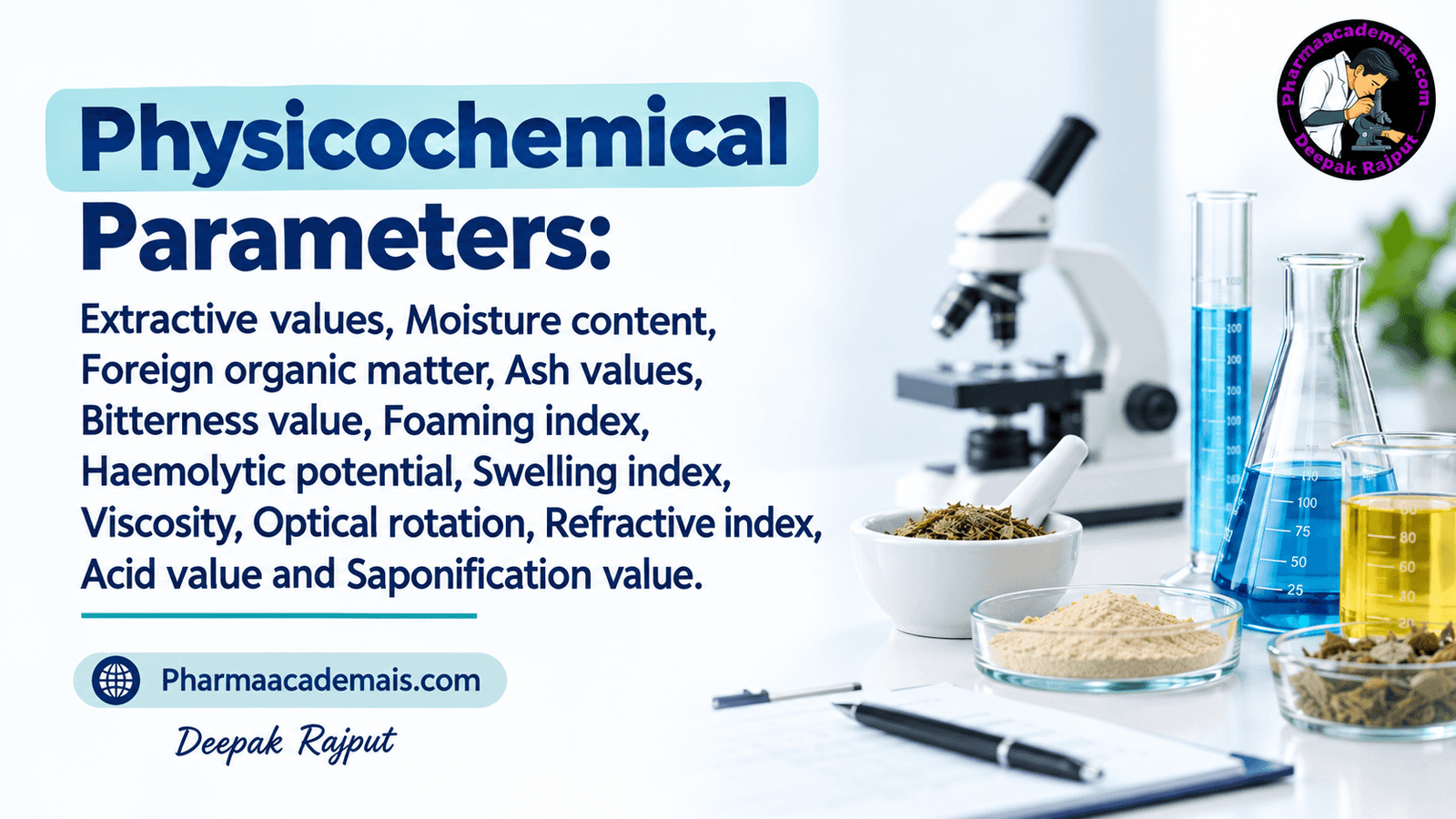 Physicochemical Parameters Used in Evaluation of Drugs